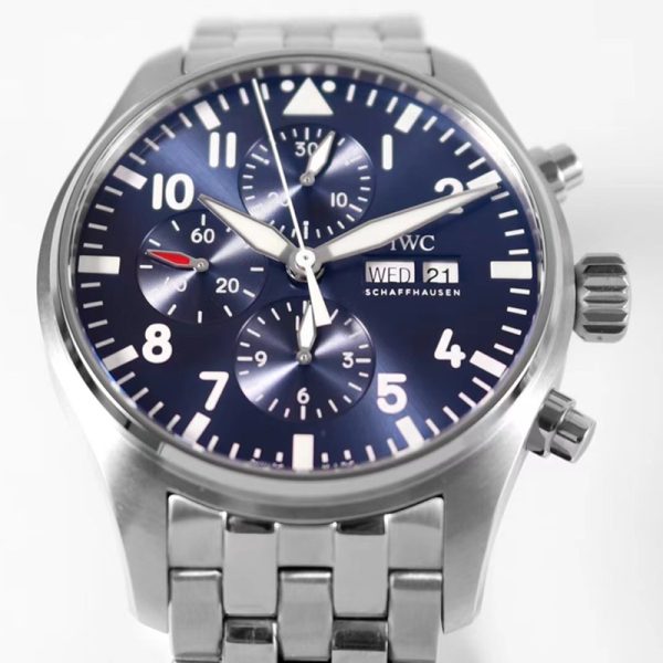 IWC 377714 Pilot Timing Blue face steel belt 43MM - Image 2