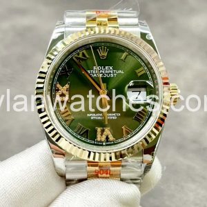 rolex datejust 36 green