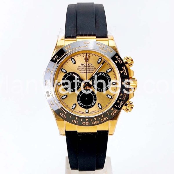 gold daytona rubber strap