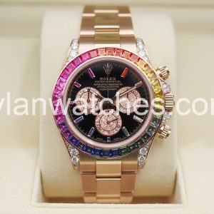 rolex daytona rainbow everose gold