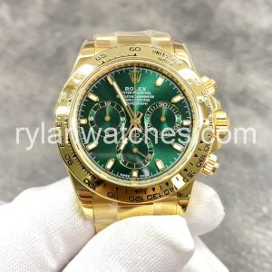 rolex daytona gold green