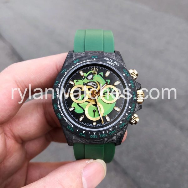 rolex daytona carbon green