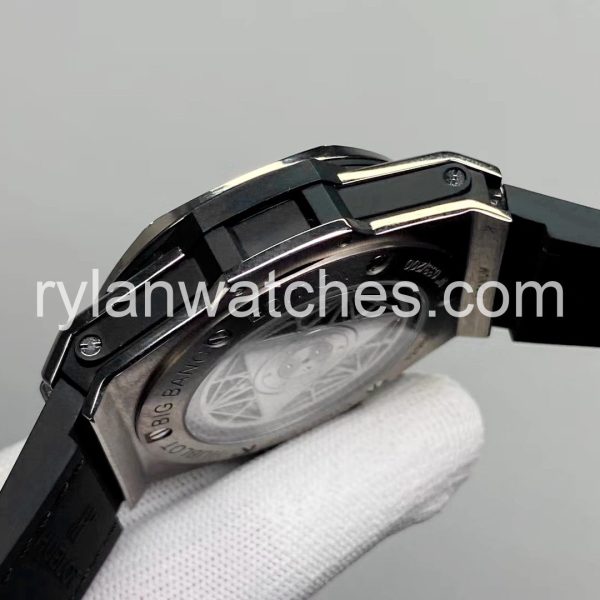 Hublot Big Bang Sang Bleu 45mm Gray Face Black Leather Strap - Image 5