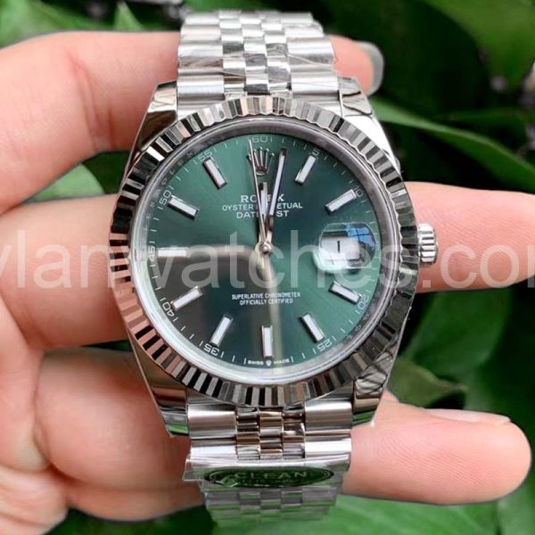 rolex datejust green