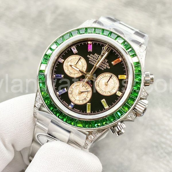 Rolex Rainbow Daytona watch gold 40MM green circle - Image 2