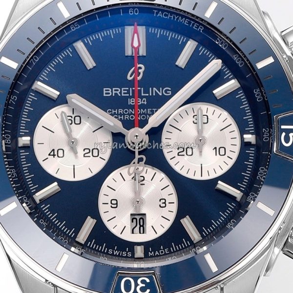 Breitling Super Chronomat B01 Ceramic bezel Rubber strap blue II 44mm - Image 2