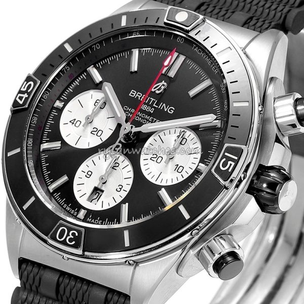 Breitling Super Chronomat B01 Ceramic bezel Rubber strap black II 44mm - Image 7