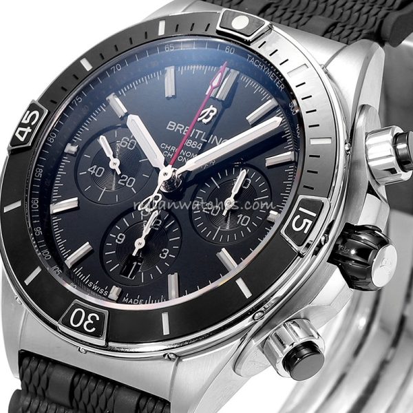 Breitling Super Chronomat B01 Ceramic bezel Rubber strap black 44mm - Image 7