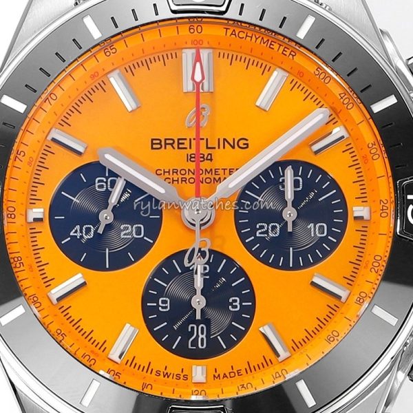 Breitling Super Chronomat B01 Ceramic bezel Rubber strap orange 44mm - Image 2