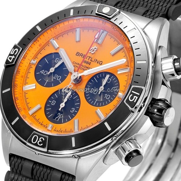 Breitling Super Chronomat B01 Ceramic bezel Rubber strap orange 44mm - Image 7