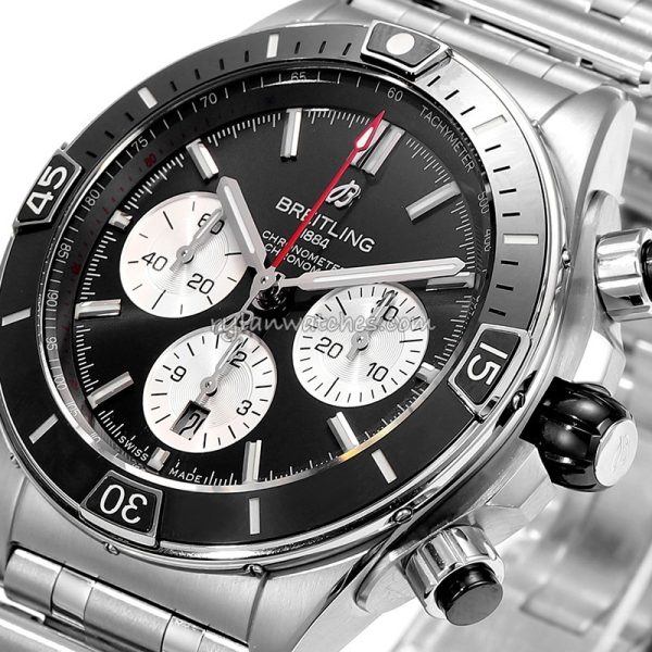 Breitling Super Chronomat B01 Ceramic bezel Steel strap black II 44mm - Image 7