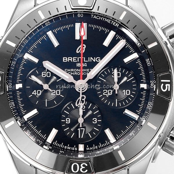 Breitling Super Chronomat B01 Ceramic bezel Steel strap black 44mm - Image 2