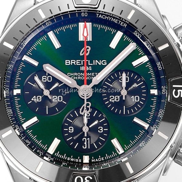 Breitling Super Chronomat B01 Ceramic bezel Steel strap blue 44mm - Image 2