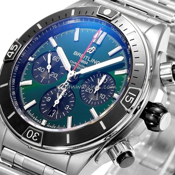 Breitling Super Chronomat B01 Ceramic bezel Steel strap blue 44mm - Image 7